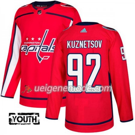 Kinder Eishockey Washington Capitals Trikot Evgeny Kuznetsov 92 Adidas 2017-2018 Rot Authentic